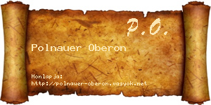 Polnauer Oberon névjegykártya